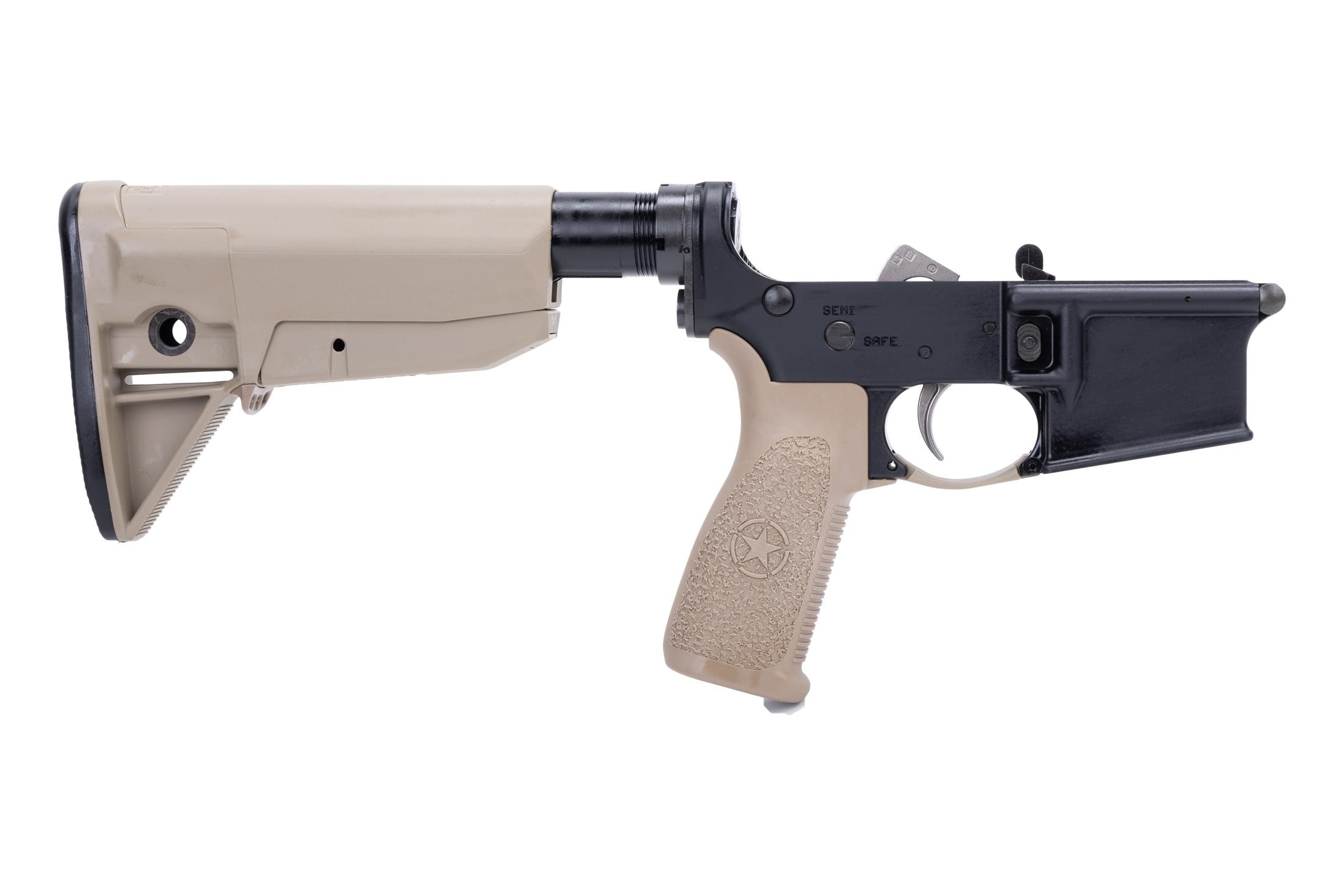 Bravo Company Manufacturing MK2 AR-15 Lower Receiver with Mod 0 Stock - Complete Lower - FDE